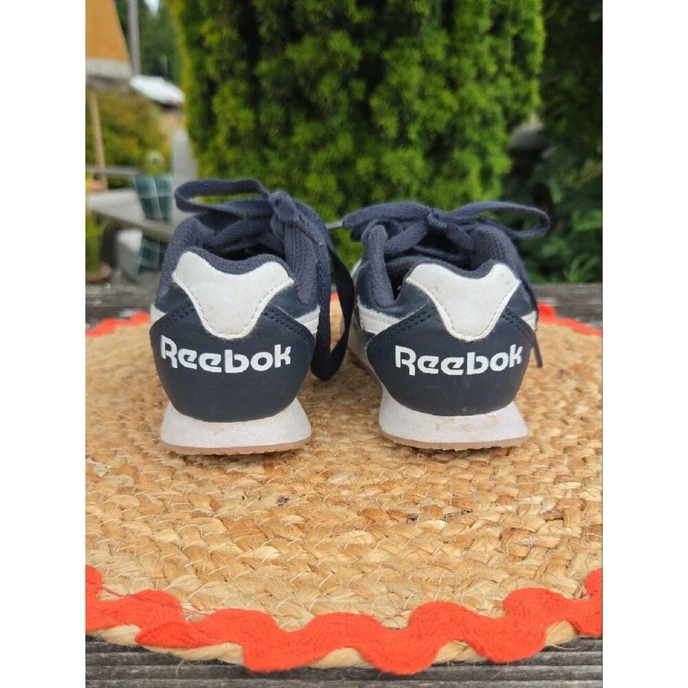 Reebok Kids Navy and White Retro Lace-Up Sneakers